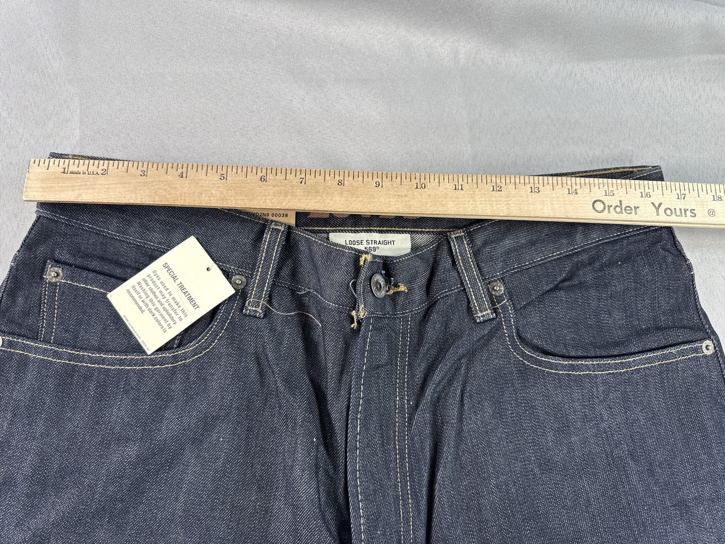 Levi's 569 Straight Leg Dark Wash Denim Jeans W34 L30 100% Cotton New Tags Mid