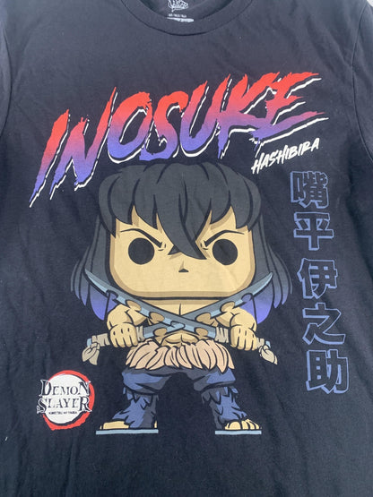 Demon Slayer Inosuke Hashibira Shirt Tee Mens Small Black POP! TEES Funko Anime