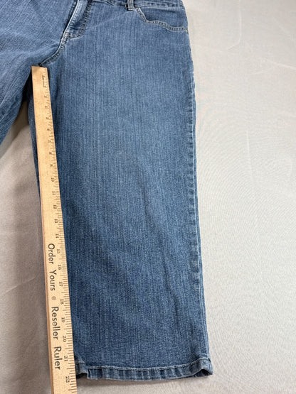 Style & Co Denim Capri Jeans Womens 18 Blue Stretch Mid Rise Cropped Pants