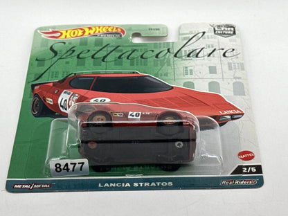 Mattel Premium Lancia Stratos Car Culture Die Cast Red Metal Racing Real Riders