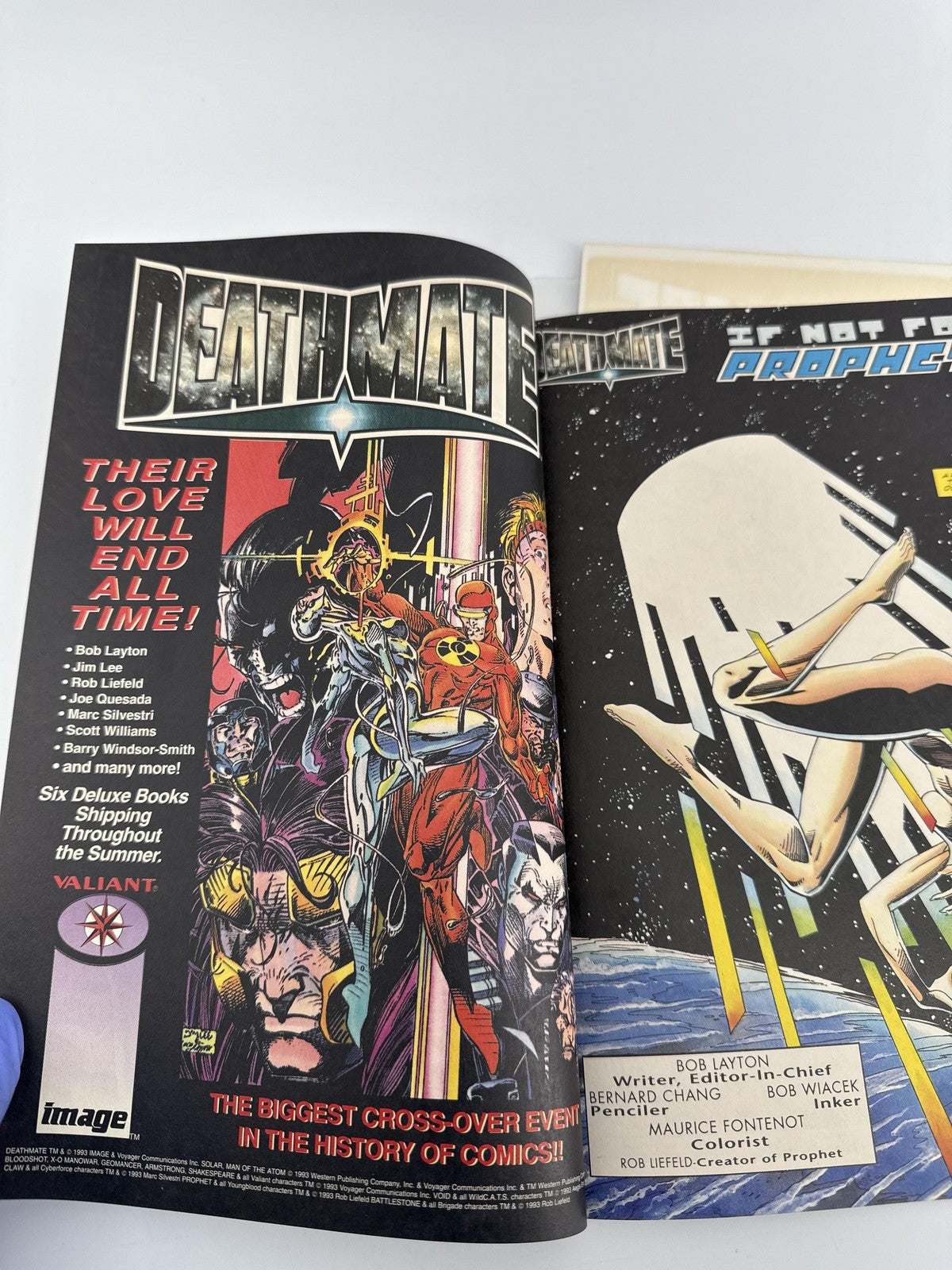Vintage 1993 Valiant Image Deathmate Preview Comic Book Youngblood Bloodshot Tan