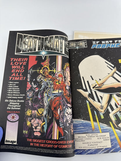 Vintage 1993 Valiant Image Deathmate Preview Comic Book Youngblood Bloodshot Tan