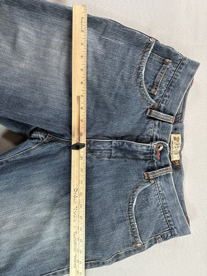 MICROS M2BX 385 Jeans 34x30 Blue 100% Cotton Straight Leg Classic Zip Fly