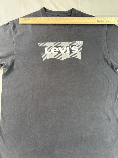 Levi's Graphic Tee L Black Cotton Crewneck Short Sleeve Regular Fit Logo Unisex