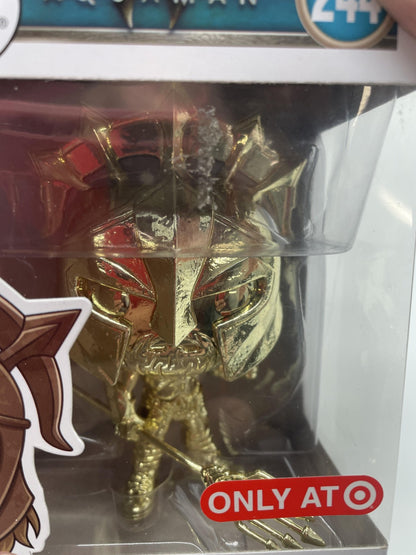 Funko Pop Aquaman Arthur Curry As Gladiator #244 Gold Chrome Target Vinyl Figure