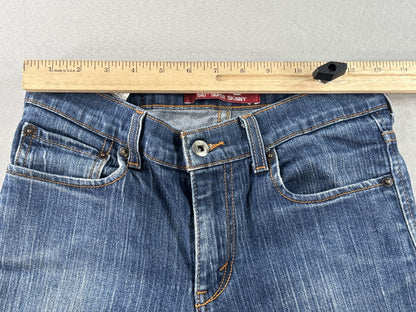 Levi's Skinny Jeans 27X27 Blue Distressed Faded Stretch Denim Mid Rise
