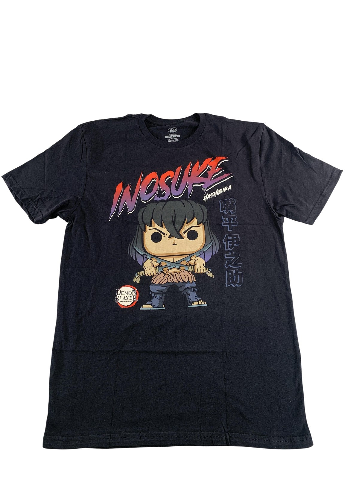 Funko Pop Tees Demon Slayer Inosuke Hashibira Shirt Mens Medium Black Anime Tee
