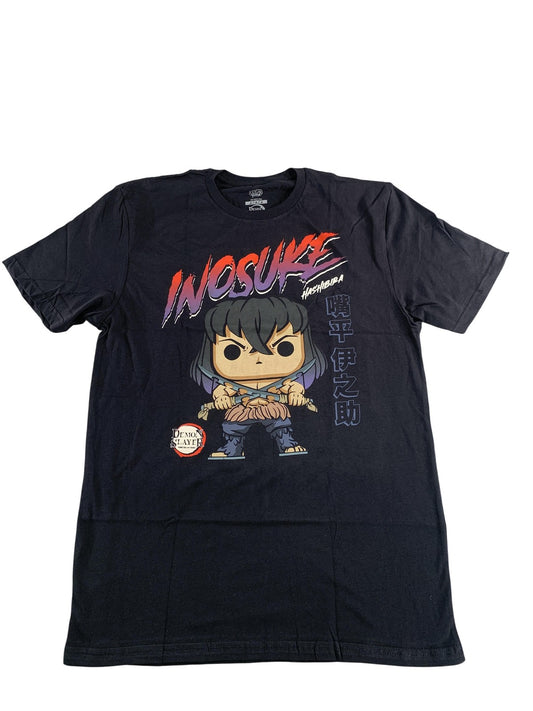Funko Pop Tees Demon Slayer Inosuke Hashibira Shirt Mens Medium Black Anime Tee