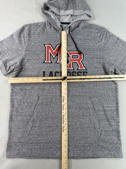 Under Armour MR Sports Hoodie LG Gray Cotton Blend Graphic Hooded Short Red