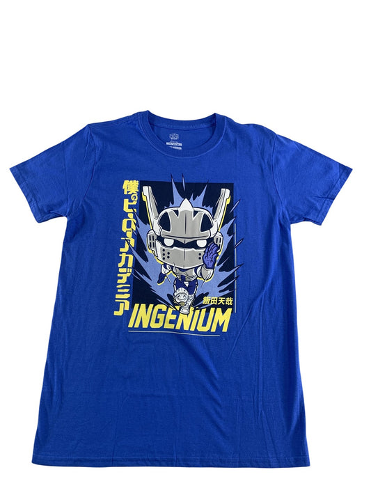 My Hero Academia Shirt Mens Medium Blue Ingenium Tenya Iida Anime Graphic Funko