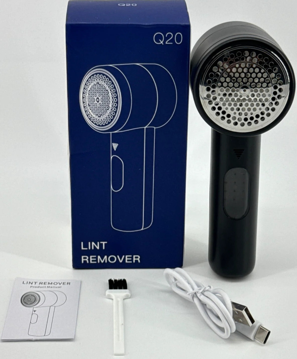 Q20 Electric Fabric Shaver Lint Remover USB Rechargeable Portable Defuzzer Tool
