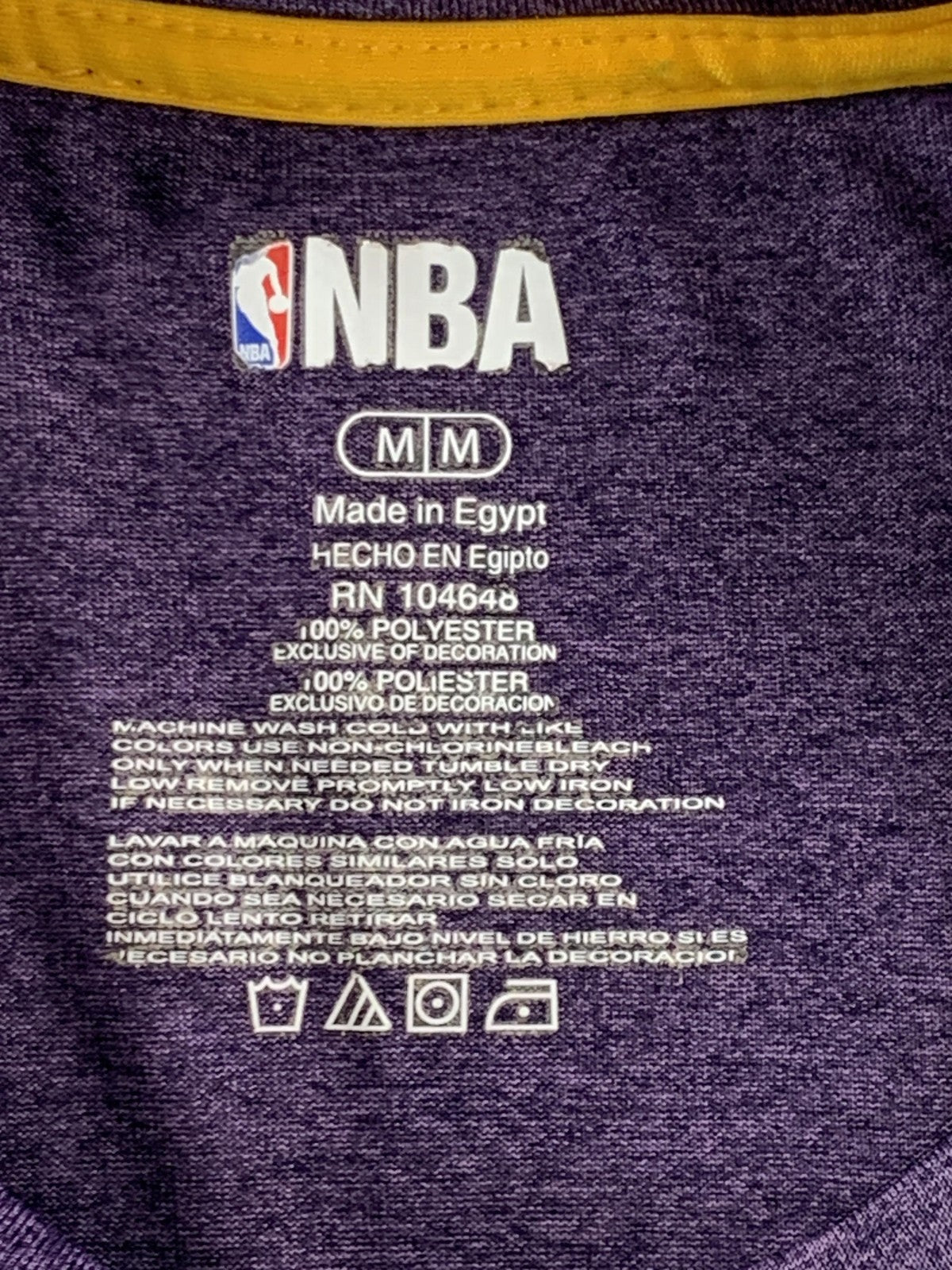 Los Angeles Lakers Shirt Mens Medium NBA Basketball Polyester Lightweight Tee