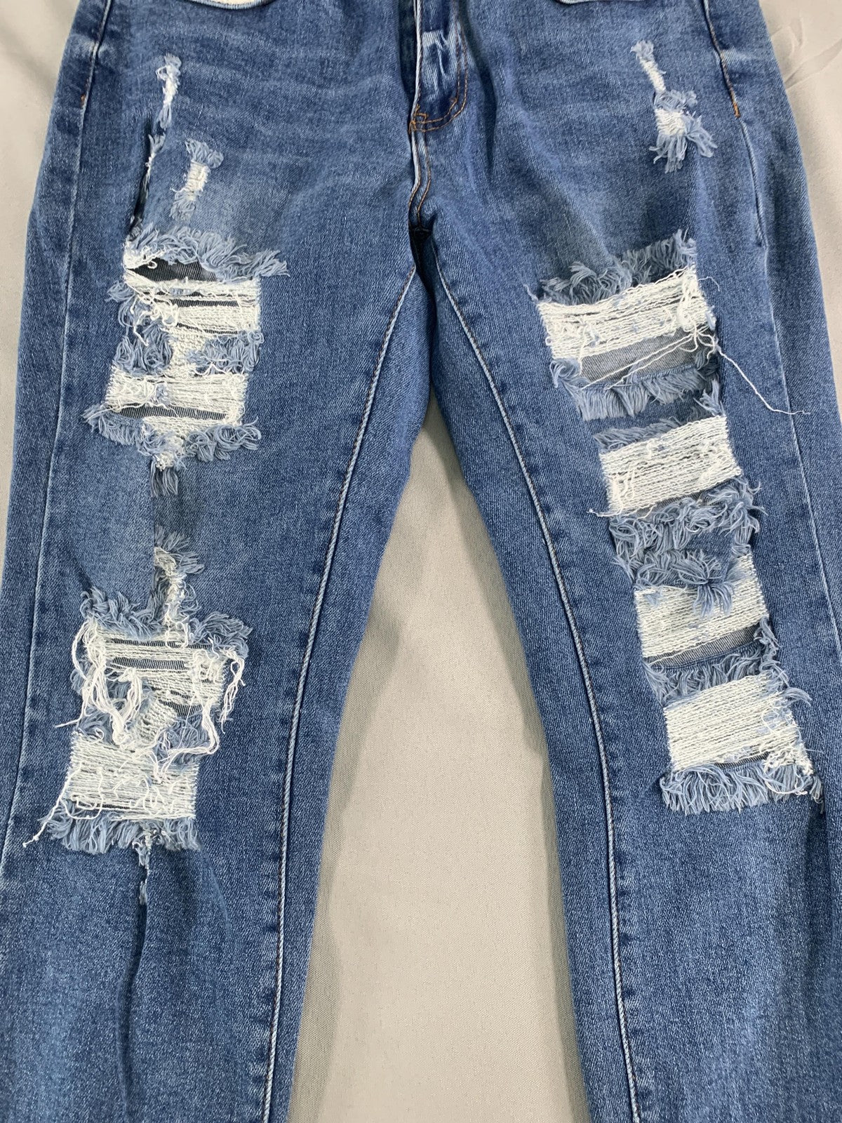 Wax Jean Collection Jeans Womens 9 Medium Distressed Ripped Denim Stretch Pants