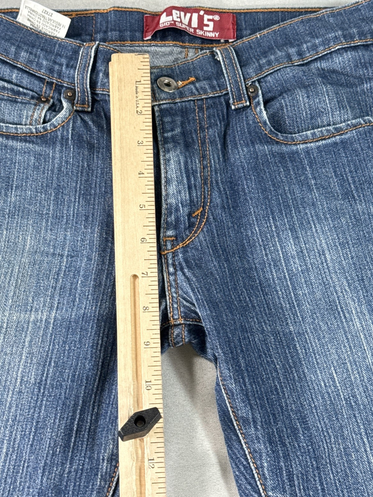 Levi's Skinny Jeans 27X27 Blue Distressed Faded Stretch Denim Mid Rise