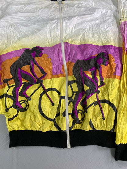 Vintage American Lung Association Jacket Mens Large Cycling Race 90s Black NWT