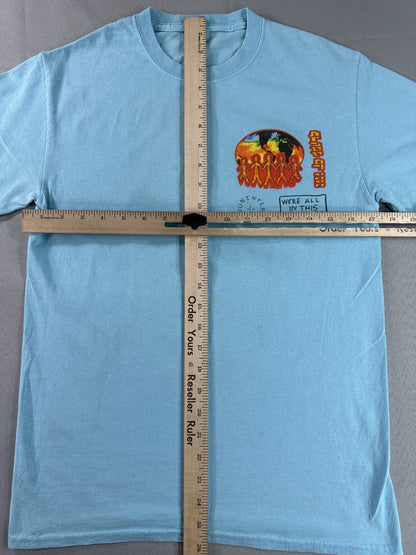 Cactus Jack Together Earth Day Environmental Graphic Print Tee S Blue 100%