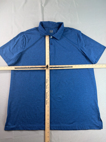 32 Degrees Cool Polo Shirt Mens XXL Blue Stretch Performance Golf Casual Tee