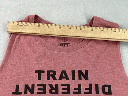 UFC Gym Tank Top Mens L Red Cotton Blend Sleeveless Graphic Print Crewneck Black