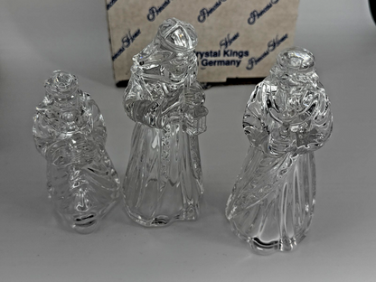 Princess House Crystal Nativity Set 3 Pc Lead Crystal Germany Mary Kings Apparel