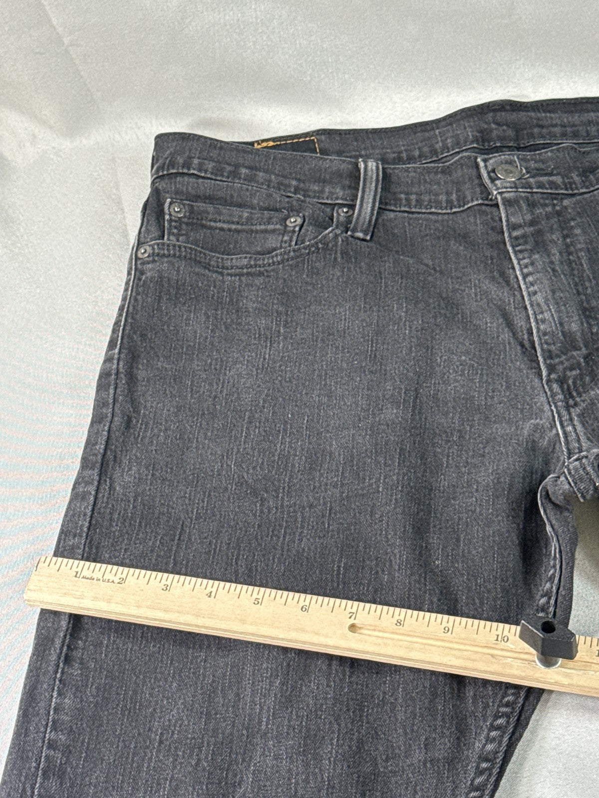 Levi's Straight Leg Jeans W36 L29 Black Denim Unisex Regular Fit Pre Washed
