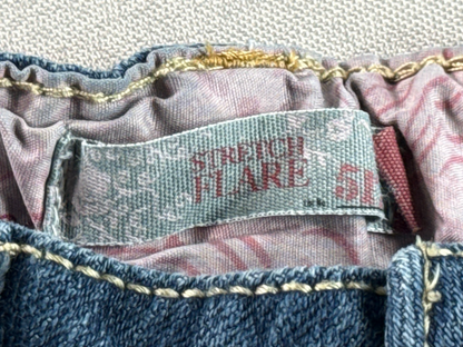 Levi's 517 Girls Jeans 12 Slim Flare Stretch Medium Wash Adjustable Waist Denim