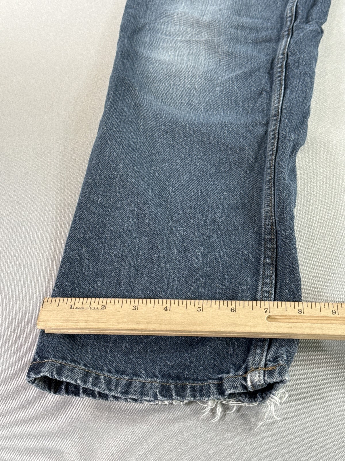Faded Glory Straight Leg Jeans 16 Blue Distressed Cotton Organic Regular