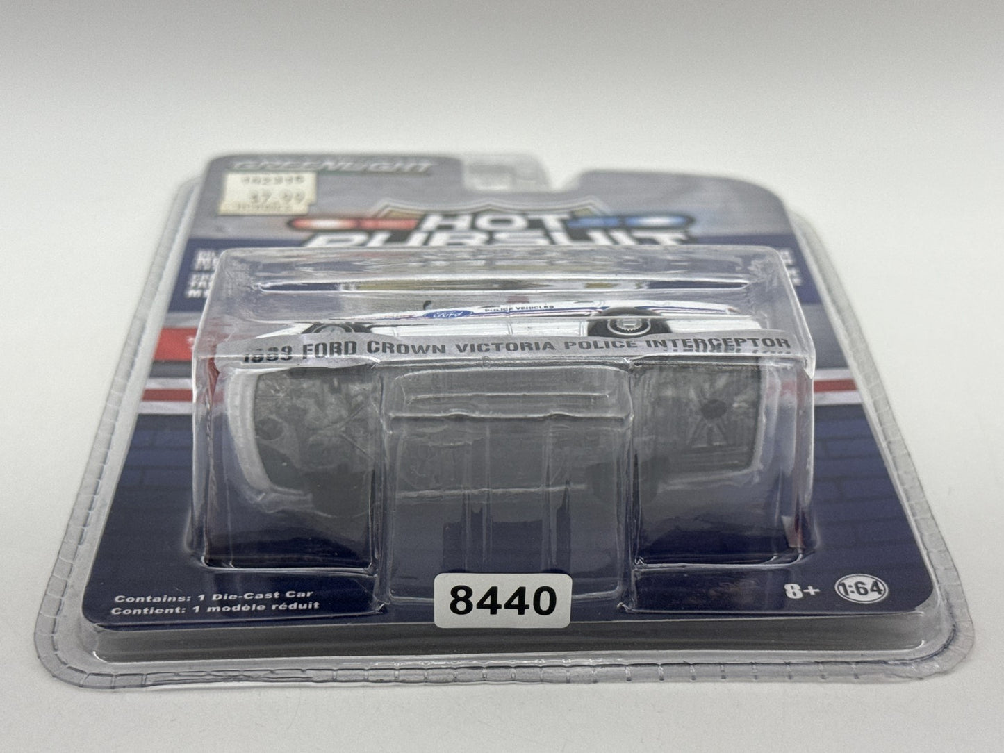 GreenLight Ford 1:64 Crown Victoria Police Car 1:64 Scale Die Cast White
