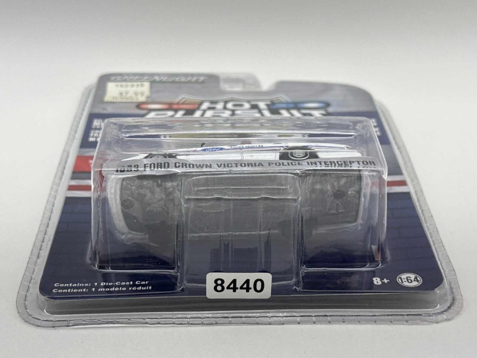 GreenLight Ford 1:64 Crown Victoria Police Car 1:64 Scale Die Cast White