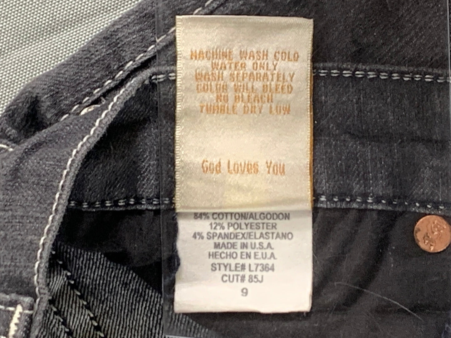Flying Monkey Gray Skinny Jeans Size 9 Stretch Mid Rise USA Made Classic Fit