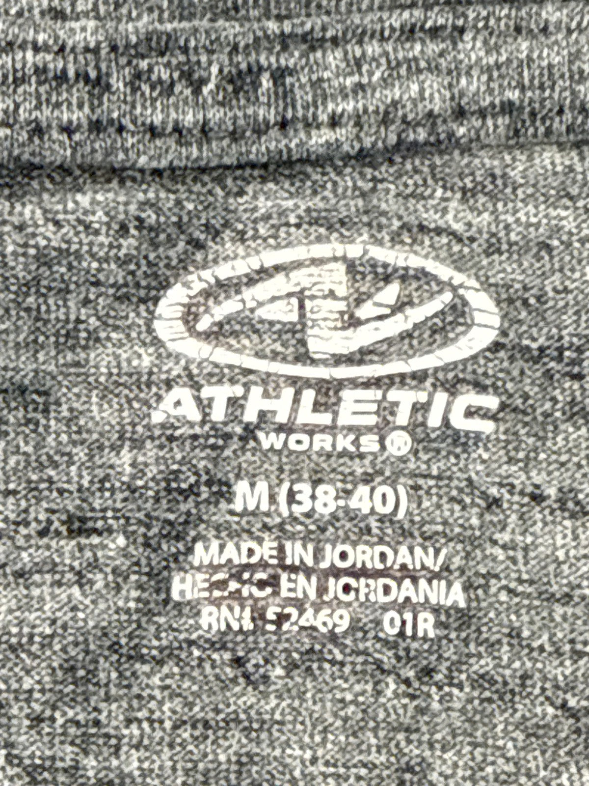 ATHLETIC WORKS Shirt M (38 40) Gray Knit Long Sleeve Crewneck Regular Fit
