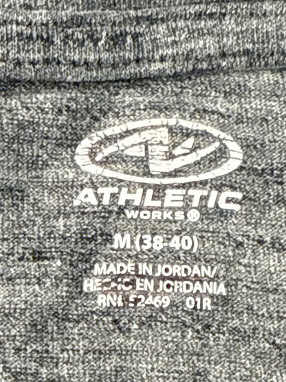 ATHLETIC WORKS Shirt M (38 40) Gray Knit Long Sleeve Crewneck Regular Fit