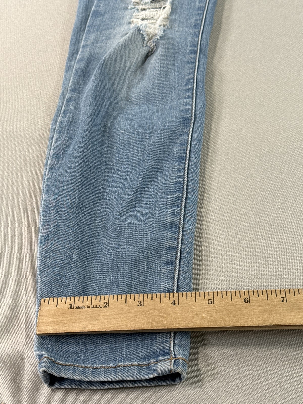 Wax Jean 3 Skinny Slim Fit Denim Womens 3/26 Blue Vietnam Y2K Distressed