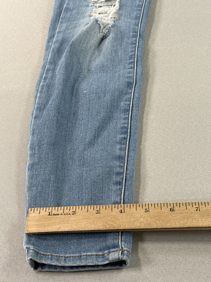 Wax Jean 3 Skinny Slim Fit Denim Womens 3/26 Blue Vietnam Y2K Distressed