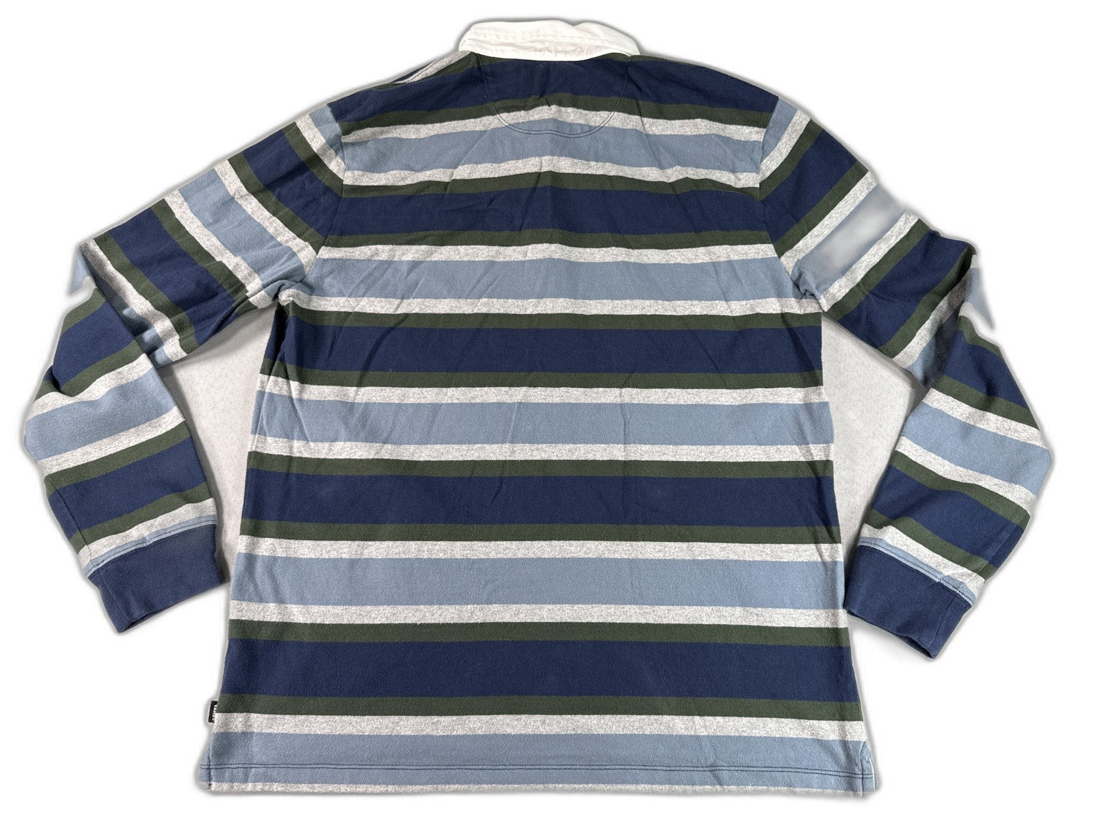 Vans Polo Shirt Mens Large Multicolor Striped Long Sleeve Collared Cotton Preppy