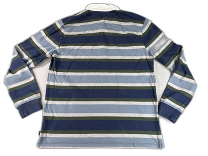Vans Polo Shirt Mens Large Multicolor Striped Long Sleeve Collared Cotton Preppy