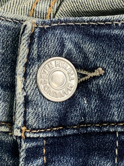 7 For All Mankind Slimmy Jeans Mens 31x24 Blue Wash Denim Slim Straight Zip Fly