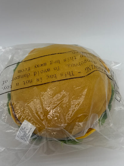 Krusty Burger Plush Hamburger The Simpsons Universal Studios Sealed Collectible