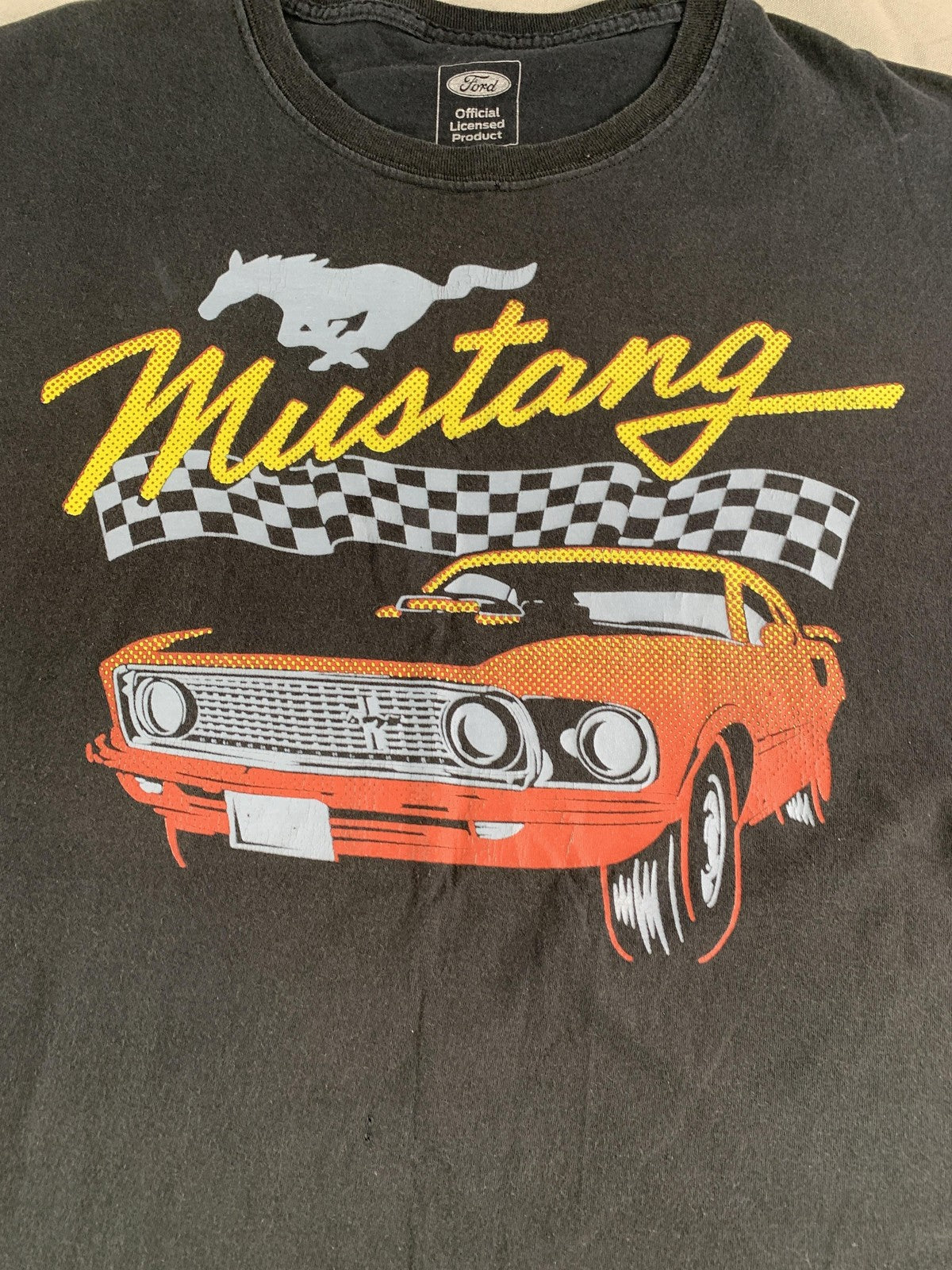 Ford Mustang Shirt Mens XL Black Graphic Tee Classic Car Racing Licensed Product