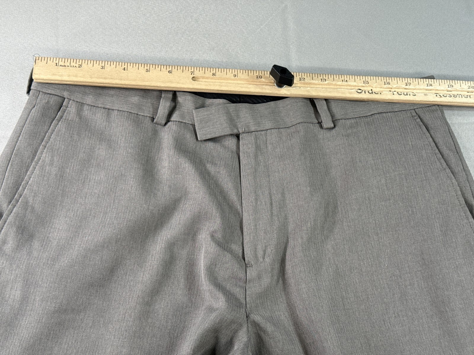 Kenneth Cole Reaction Slim Fit 38 X 30 Pants Dress 38x30 Gray 100% Polyester