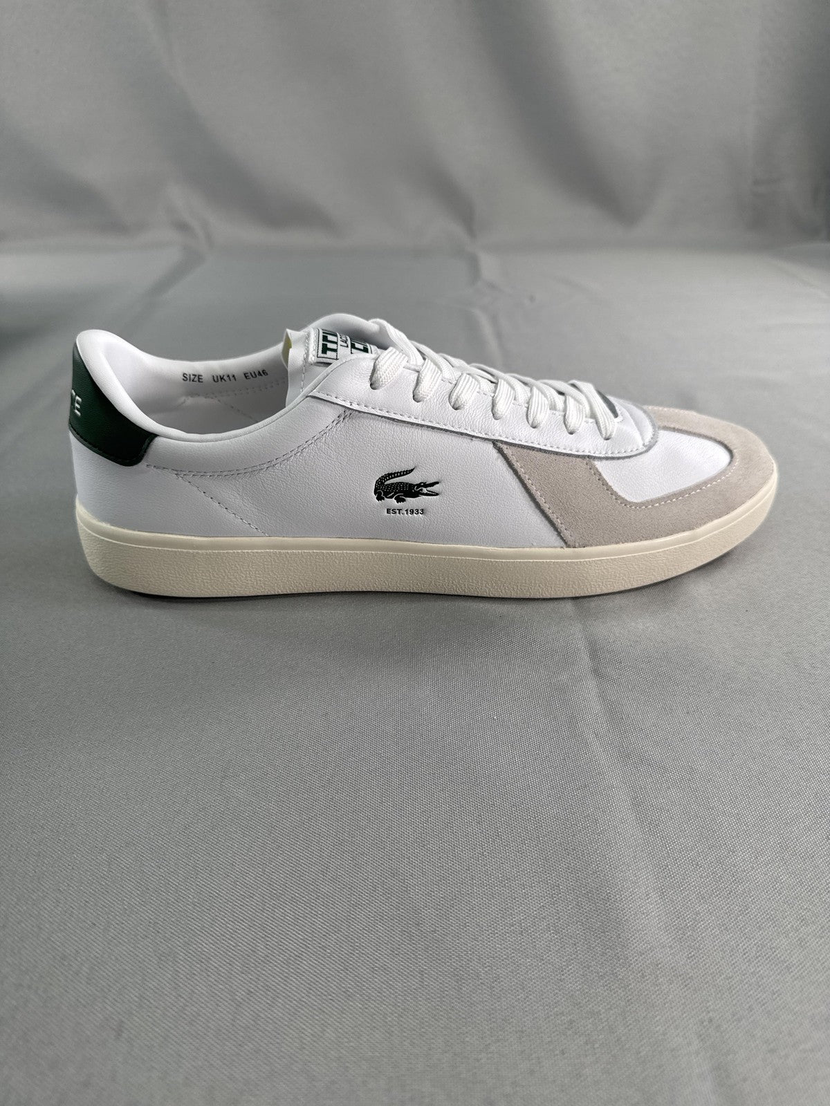 Lacoste Baseshot Pro 125 Shoes Mens Size 12 White Leather Sneakers 749SMA0063