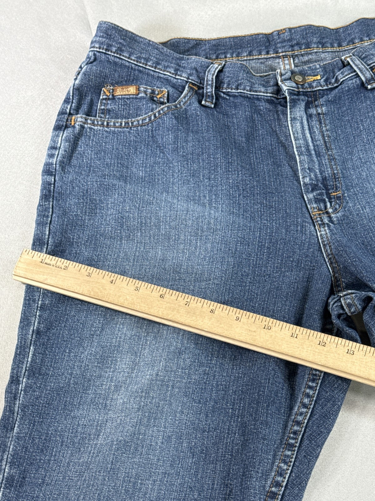Riders Jeans 16 M Womens Blue Relaxed Fit High Rise Straight Leg Denim Pockets