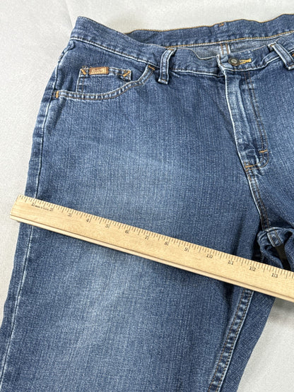 Riders Jeans 16 M Womens Blue Relaxed Fit High Rise Straight Leg Denim Pockets