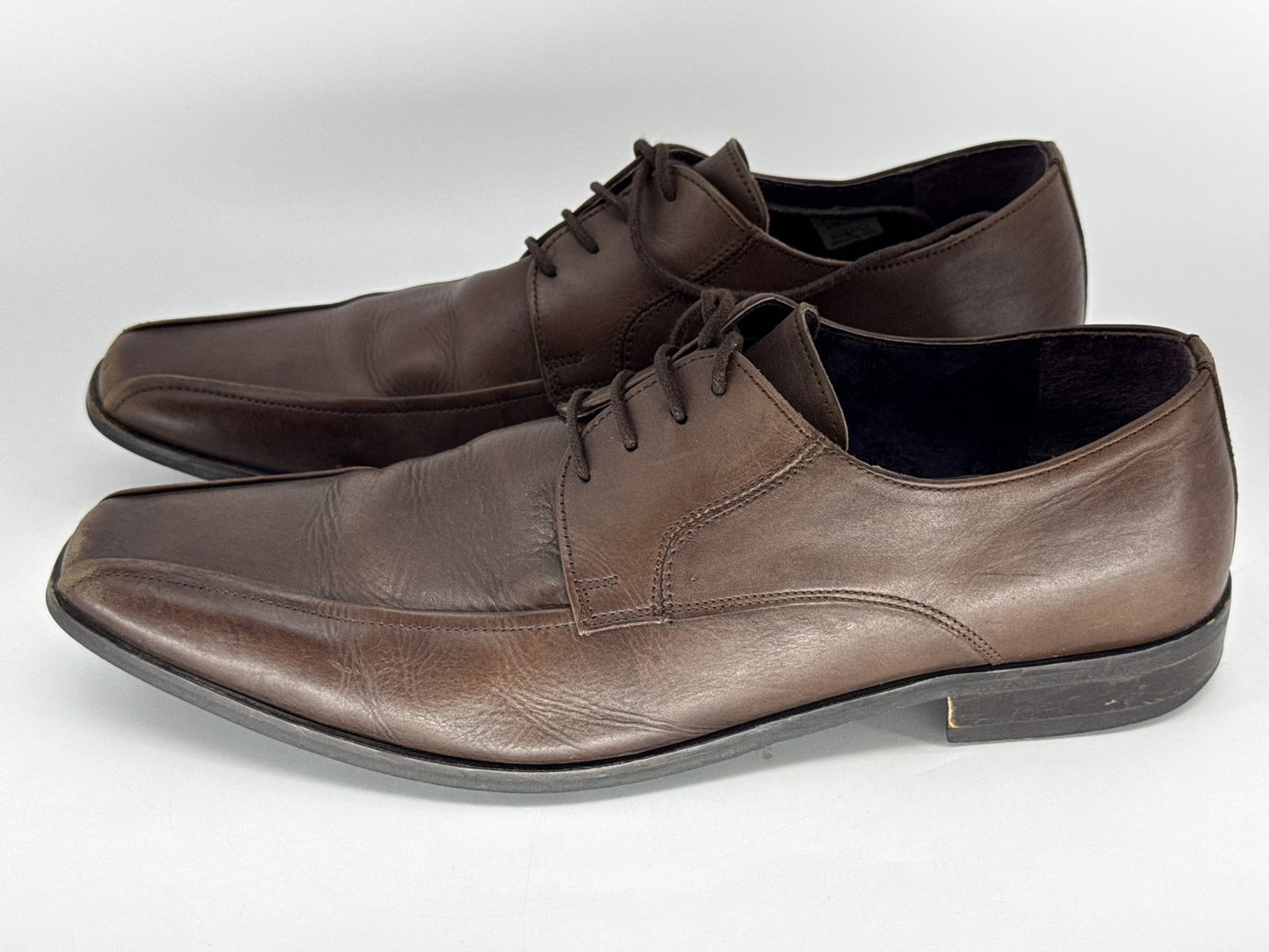 Kurt Geiger Drew Formal Shoes Mens 44 Brown Leather Square Toe Portugal Loafers