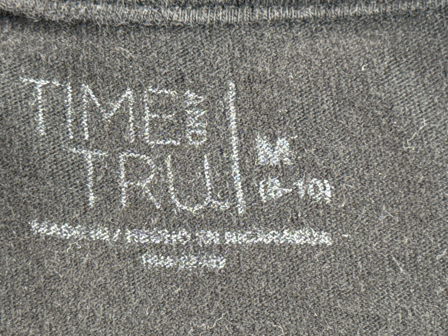 Time Tru Long Sleeve Crewneck F Shirt Mens F/S Black Cotton Regular Fit Tee