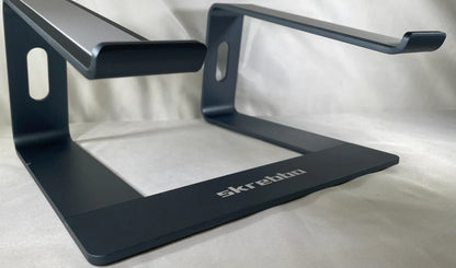 Skrebba Silver Laptop Stand 10-15.6" Ergonomic Riser Ventilated Aluminum Alloy