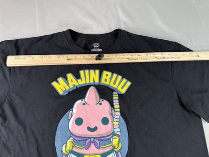 POP! TEES 2XL Majin Buu Dragon Ball Graphic Black 100% Cotton Short Sleeve