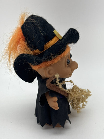RUSS Halloween Witch Doll 4 Inch Black Plastic Vintage Troll Collectible China