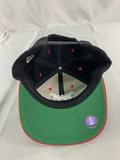 Chicago Bulls Hat Cap Snap Back Mens One Size Black Red NBA Basketball Adidas