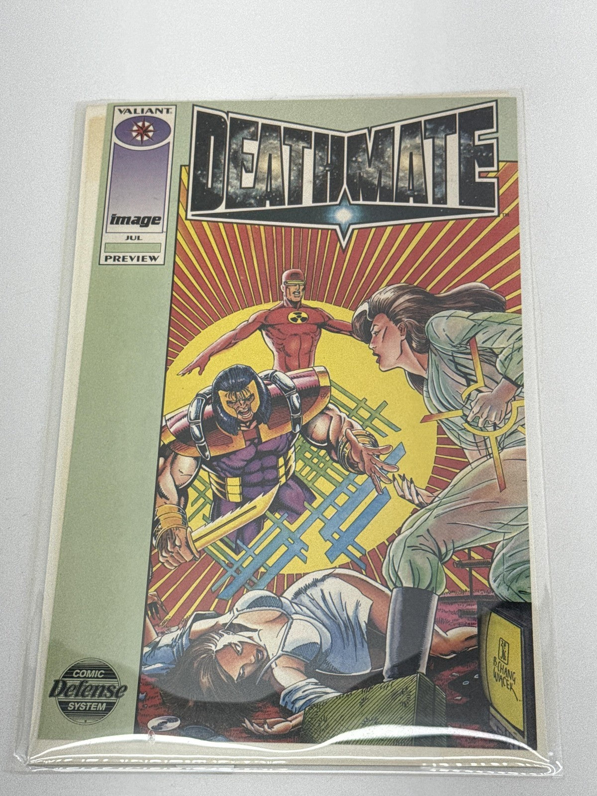 Vintage 1993 Valiant Image Deathmate Preview Comic Book Youngblood Bloodshot Tan