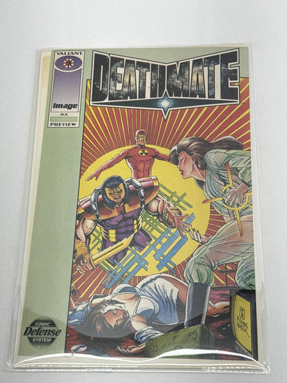 Vintage 1993 Valiant Image Deathmate Preview Comic Book Youngblood Bloodshot Tan